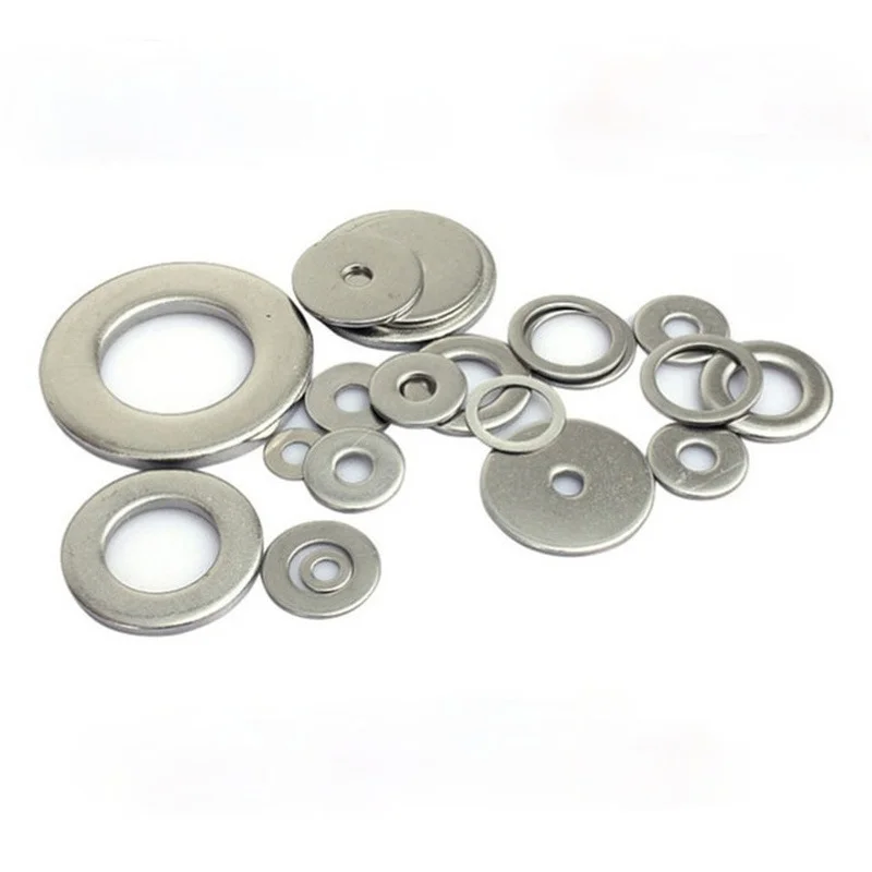 50PCS M1.6 M2 M2.5 M3 M3.5 M4 M5 M6 M8 M10 304 Gasket Stainless Steel Washer Thickened Flat Washer Metal Washer Flat Metal images - 6