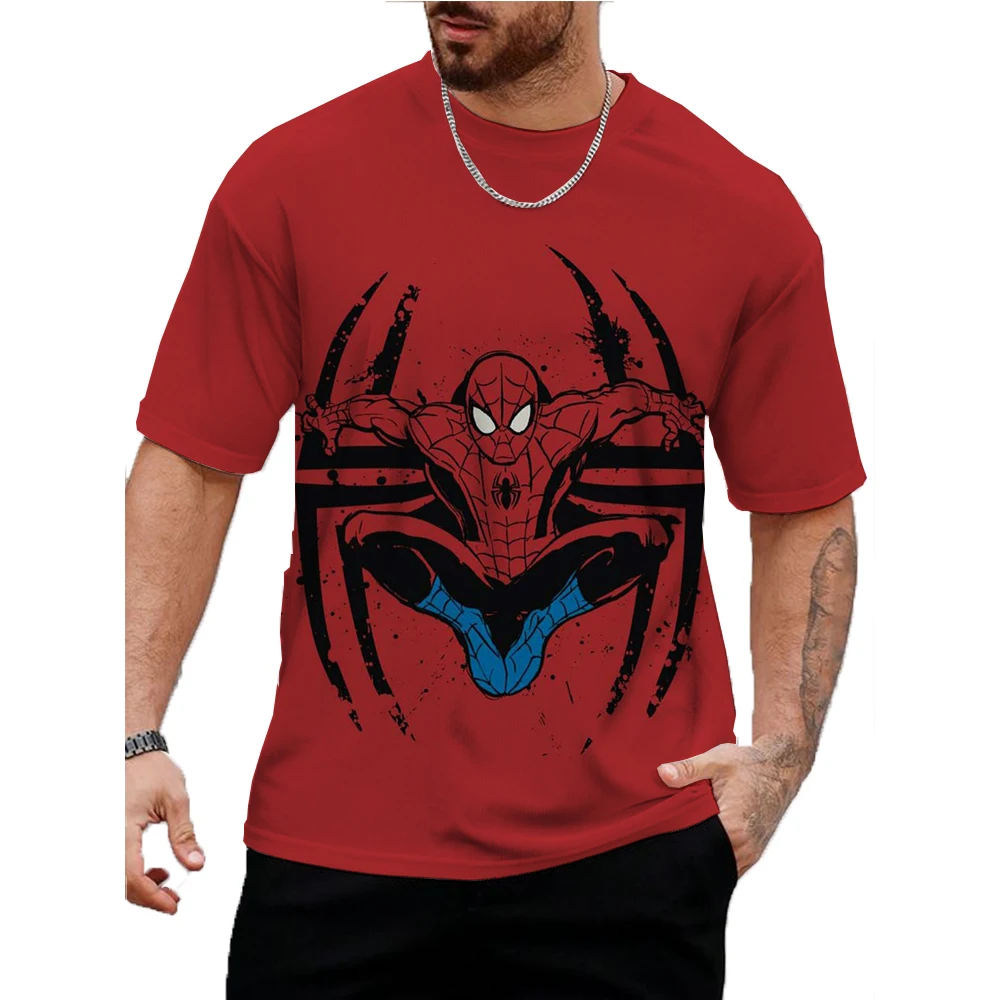 Disney Marvel Spider Man T-shirts Men's Street Summer Fashion Men Women Casual T-shirt Streetwear Aesthetic Hipster Tshirt Top