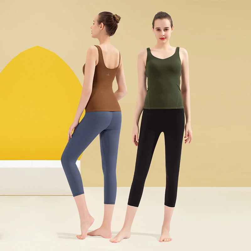 

Yoga Clothes Women's Spring And Summer New Vest Cropped Pants Professional Large Size Running Fitness Yoga Suit