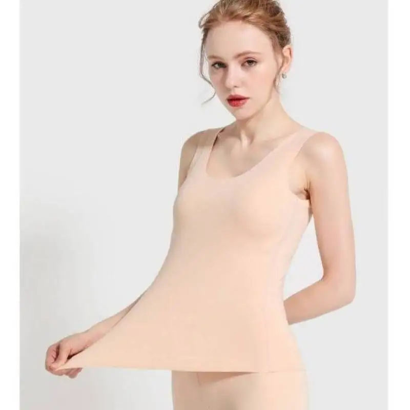 Sexy Women Thermal Underwear Fleece Lined Seamless Tops Cami Tank Top  Vest Camisoles Sleepwear Winter Thermals Roupa Térmica