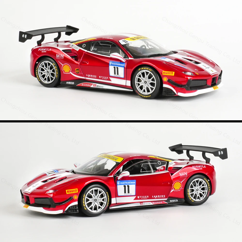 Bburago 1:24 Ferrari 2017 488 CHALLENGE FORMULA RACING, коллекционная модель гоночного автомобиля из сплава, роскошная литая машинка, игрушка, подарок (art.: 3920d077ba9fa) - 3920d077ba9fa
