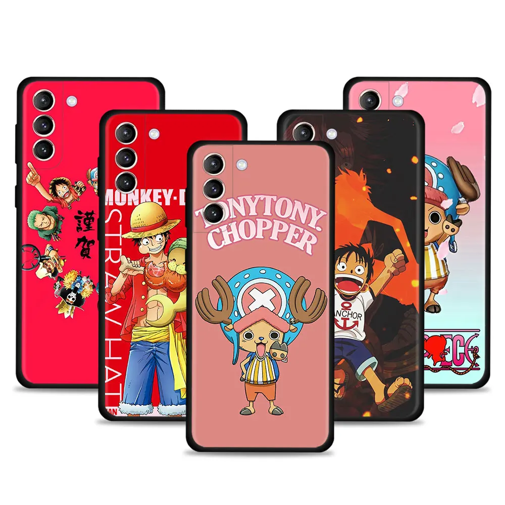 

For Samsung Galaxy S22 S21 S20 Ultra S21 S20 FE Phone Case One Piece Luffy And Chopper Cartoon Funda S10 S9 Plus Silicon Cover