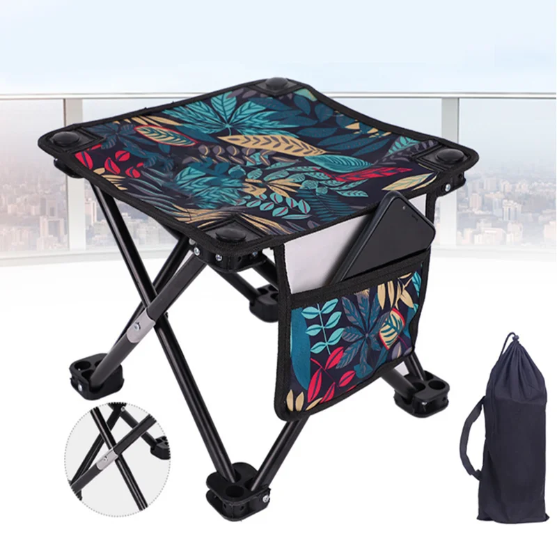 

Outdoor Folding Fishing Chair Lightweight Picnic Camping Chair Foldable Outdoor Portable Easy To Carry Camping Stool