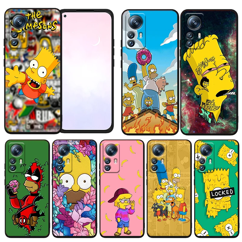

Boy The Simpson Disney Phone Case For Xiaomi Mi 12T 12S 12X 12 11 11T 11i 10T 10 9 Pro Lite Ultra 5G TPU Funda Black Cover