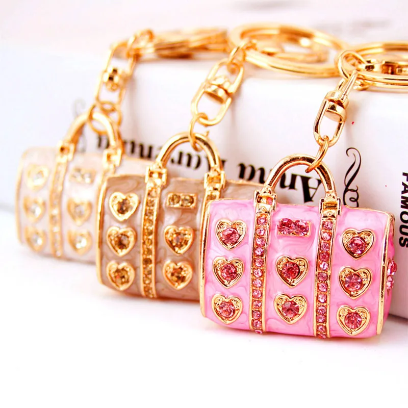 

Creative Lady Bag Ornament - Cute Car Key Pendant with Metal Keychain Gift