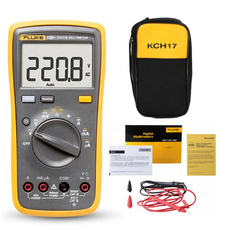 

Original 15B+/17B+/18B+/12E+ Plus Auto Digital Range Multimeter DMM AC/DC/Diode/R/C Voltage Current Tester