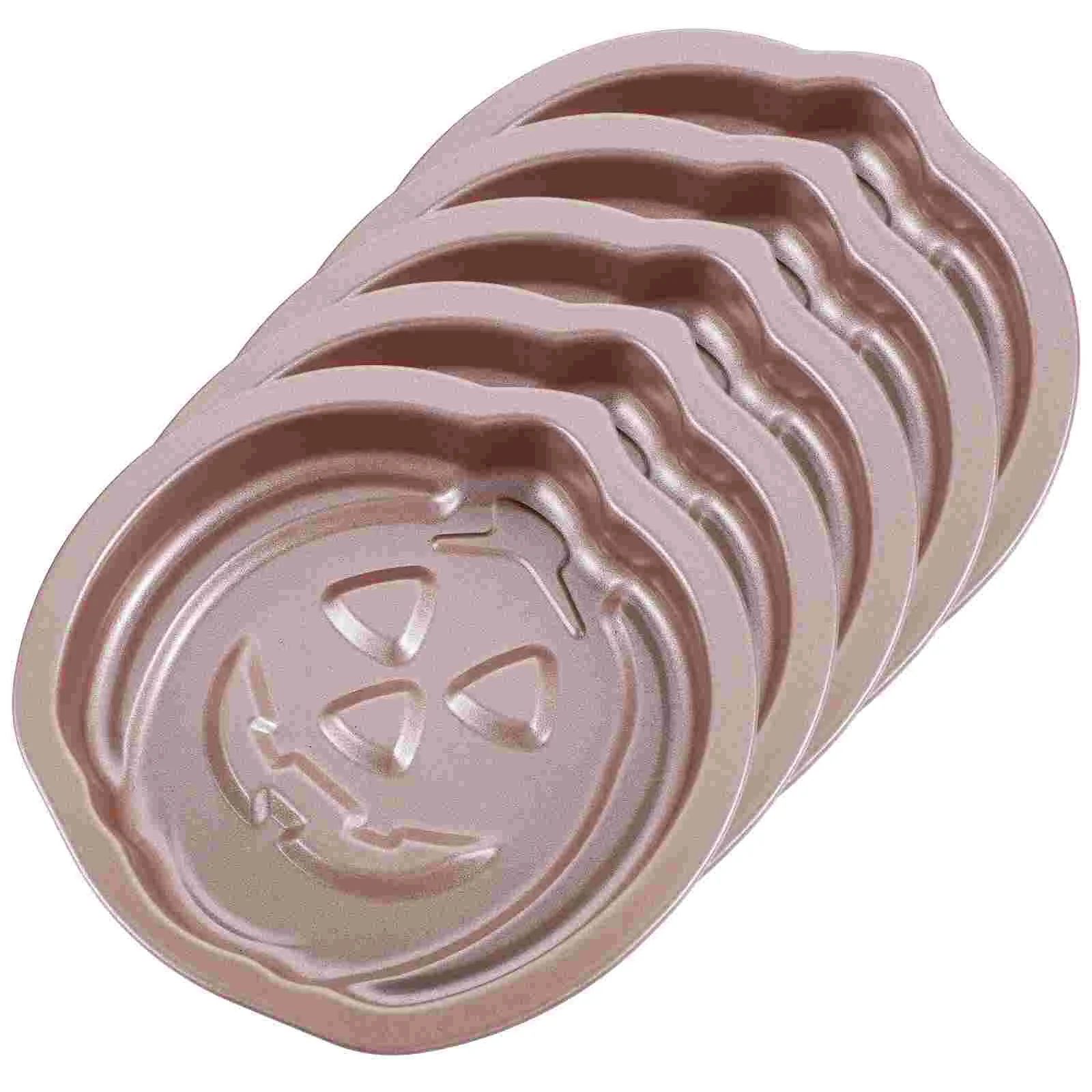 

5pcs Pumpkin Shape Cake Biscuit Baking Tool Metal Cake Pan Cakes Pan Baking Mold
