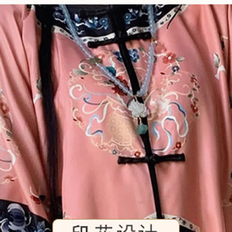 Древняя одежда с принтом династии Цин ханьфу женская 2021 юбка китайская тяжелая