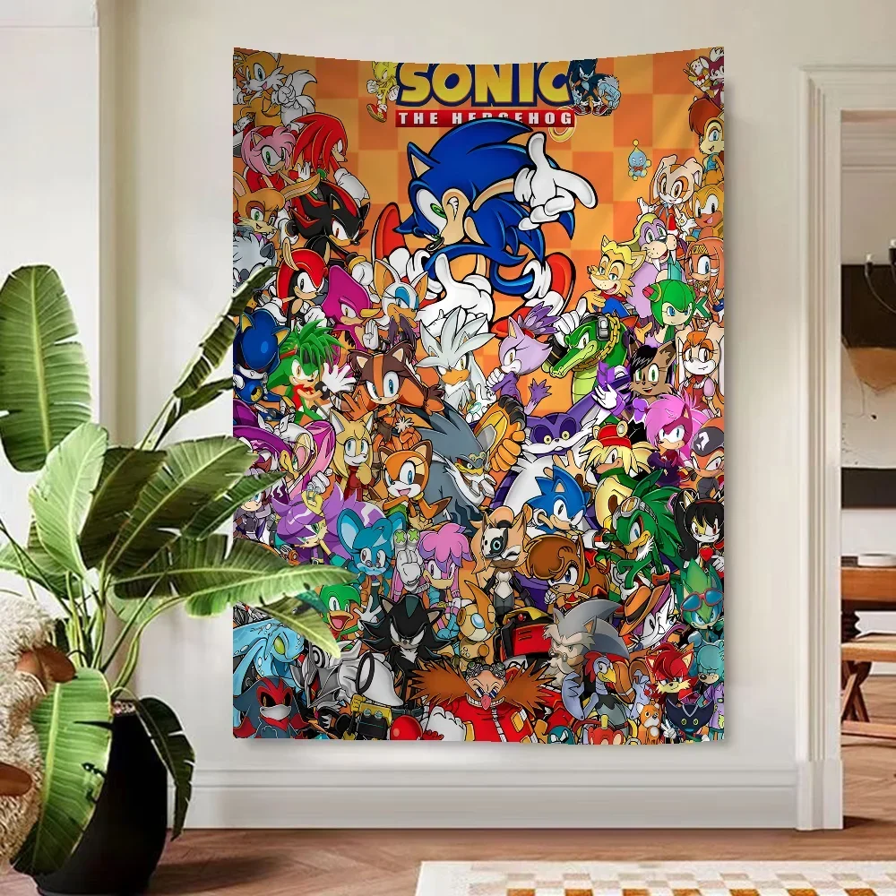 Гобелен из аниме Supersonic-S-Sonic настенные ковры в стиле хиппи с цветами декор для