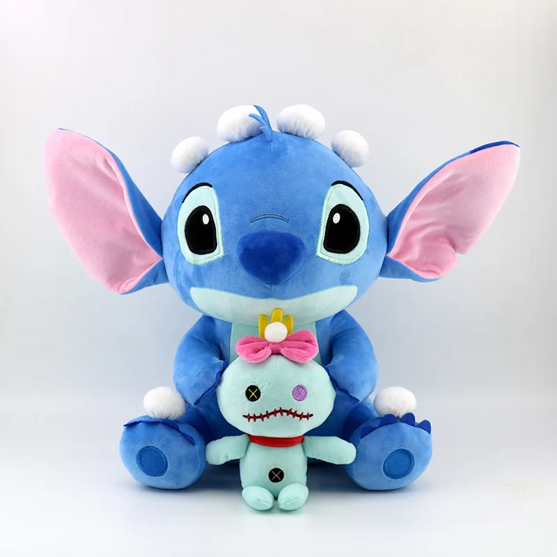 

Disney Stitch Plush Toy Cartoon Cute Stitch Holding Little Golden Doll Pillow Creative Gift for Boys and Girls Christmas Gift