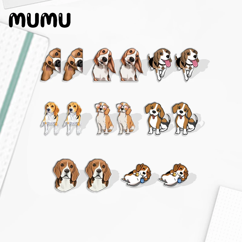 Новинка 2023, акриловые серьги в виде собаки