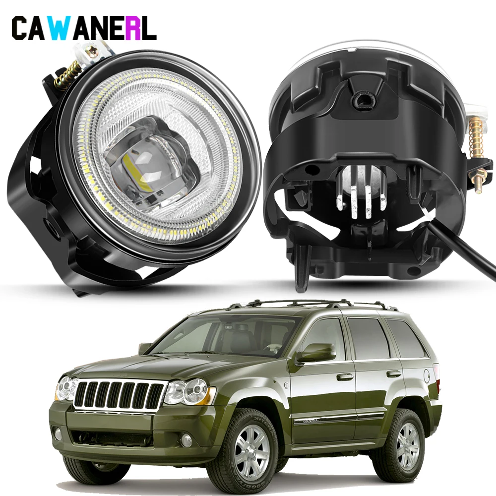 2 X фонарь в сборе для Jeep Grand Cherokee 2005 2006 2007 2008 2009 2010 Автомобильные дневные ходовые огни Angel Eye H10