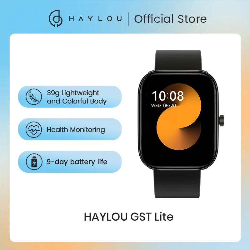HAYLOU GST Lite Smart Watch 1.69" Large Display Smartwatch Health Monitoring 30 Sports Modes Sport Watch Men Watch for Women