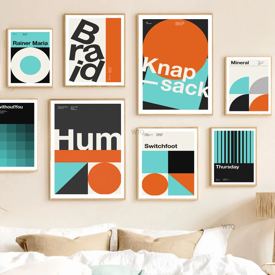 

Bauhaus Switchfoot Geometry Circle Shape Wall Art Canvas Painting Nordic Posters And Prints Wall Pictures For Living Room Decor