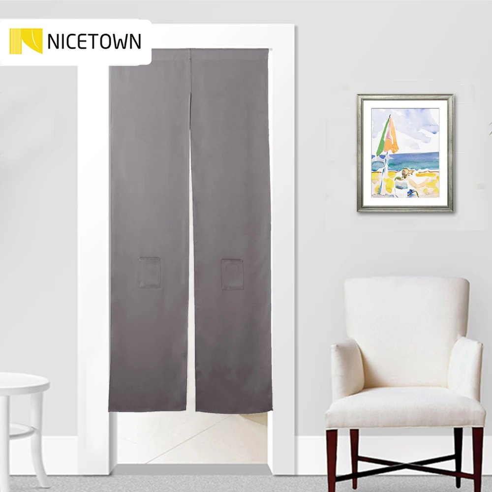 NICETOWN-cortina de puerta japonesa Noren, tapiz divisor de habitación para Bistro/hogar/restaurante/área de comedor/cocina, 36 colores