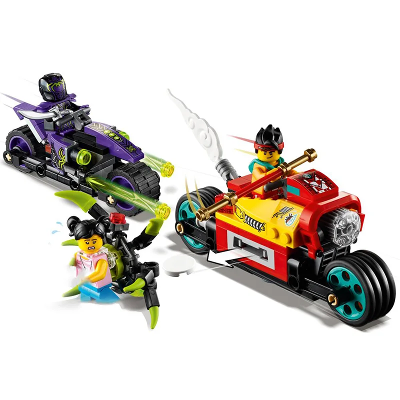 

200pcs Monkey King’s Cloud Bike Building Blocks with Figures Children Toys For Boy Kids Girls Gifts Compatible 80018 Bricks Set