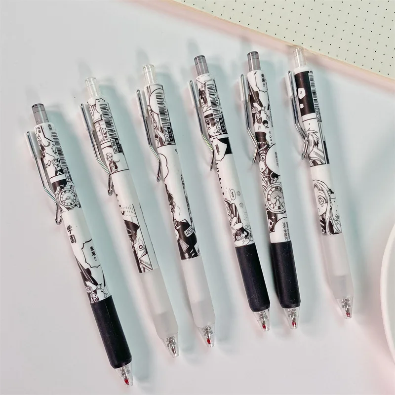 

10 шт. аниме унитаз Hanako-Kun 0,5 мм Черная гелевая ручка с случайным нажатием канцелярские принадлежности для школы офиса