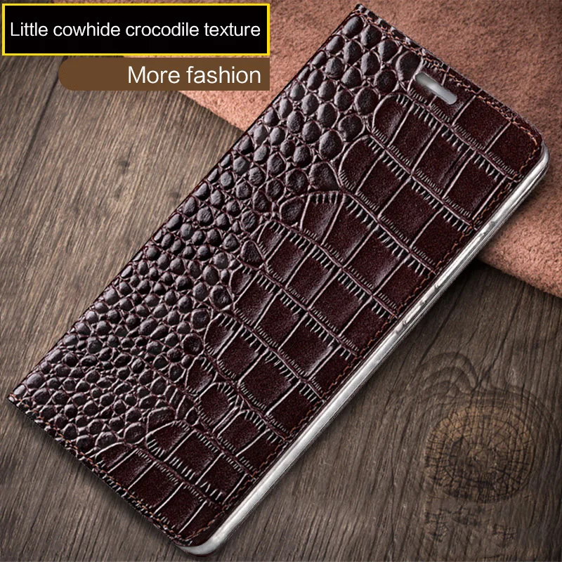 

Genuine leather Phone Case For Oneplus 7 pro 7 6 6T 5 5t 7T Pro for One plus 7T 7 Pro case Cowhide Crocodile Texture Cover