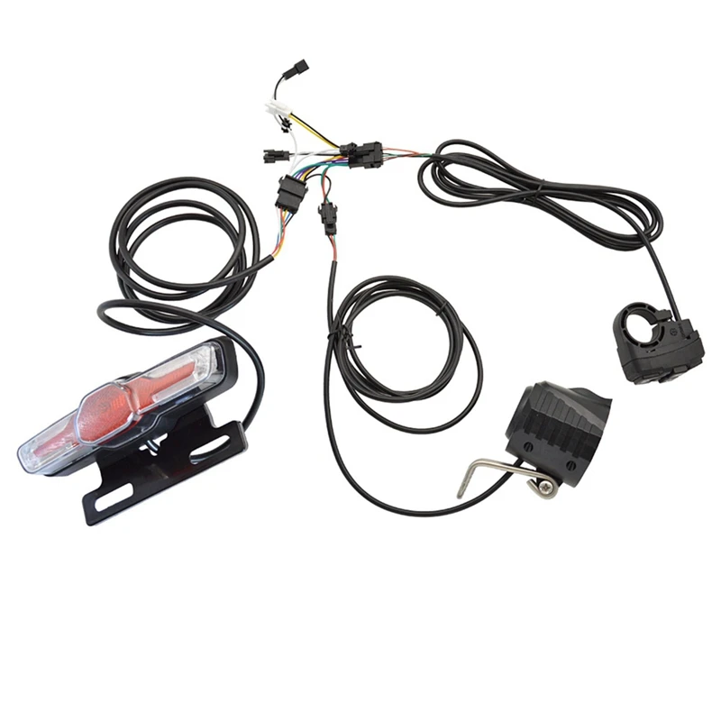 

1 Set 24V-48V Electric Bicycle Lamp Turn Signal Rear Rack Lamp Tail Light Horn Night Warning Light Turn Signal