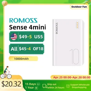 romoss mini power bank 10000mah powerbank portable external battery sense4mini charger mobile phone for iphone 13 for xiaomi free global shipping