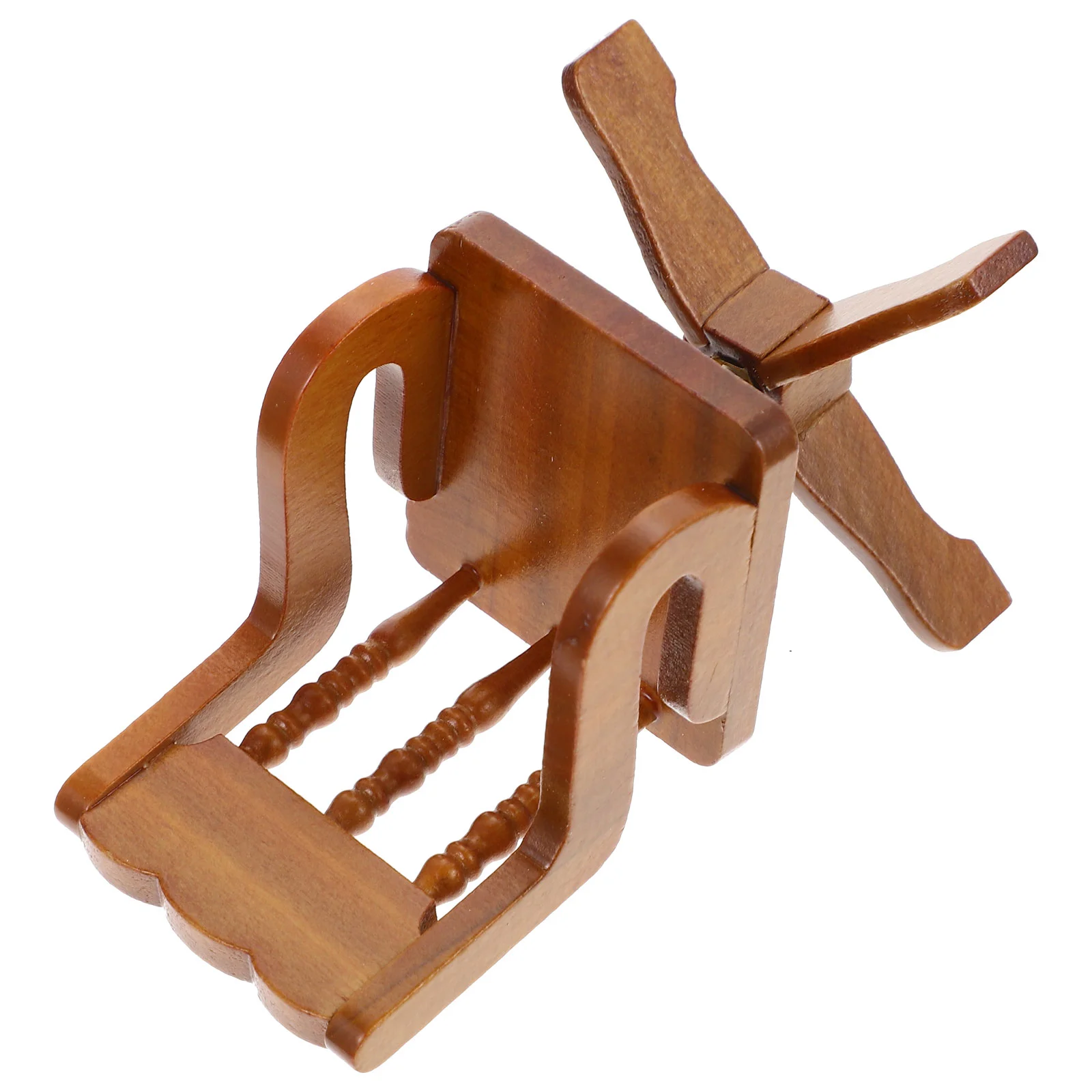 

Shape Toys Mini Wooden Chairs Miniature Rocking 1: 12 Furniture Armchair 1/ Decoration House Playhouse Ornament