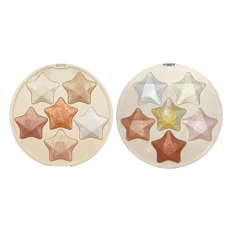 

Cheek Highlighter Pentagram Smudge-Proof Highlighter Palette Women Beauty Products Cosmetics For Home Working Gathering Shopping