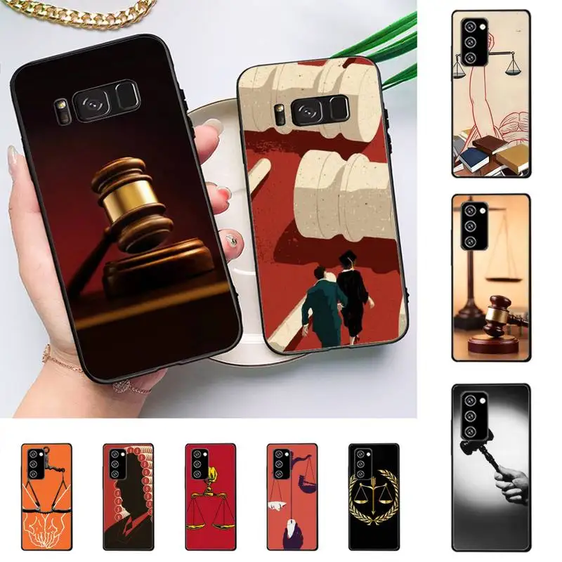 

Law Lawyer Judge Justice Phone Case For Samsung Note 8 9 10 20 pro plus lite M 10 11 20 30 21 31 51 A 21 22 42 02 03