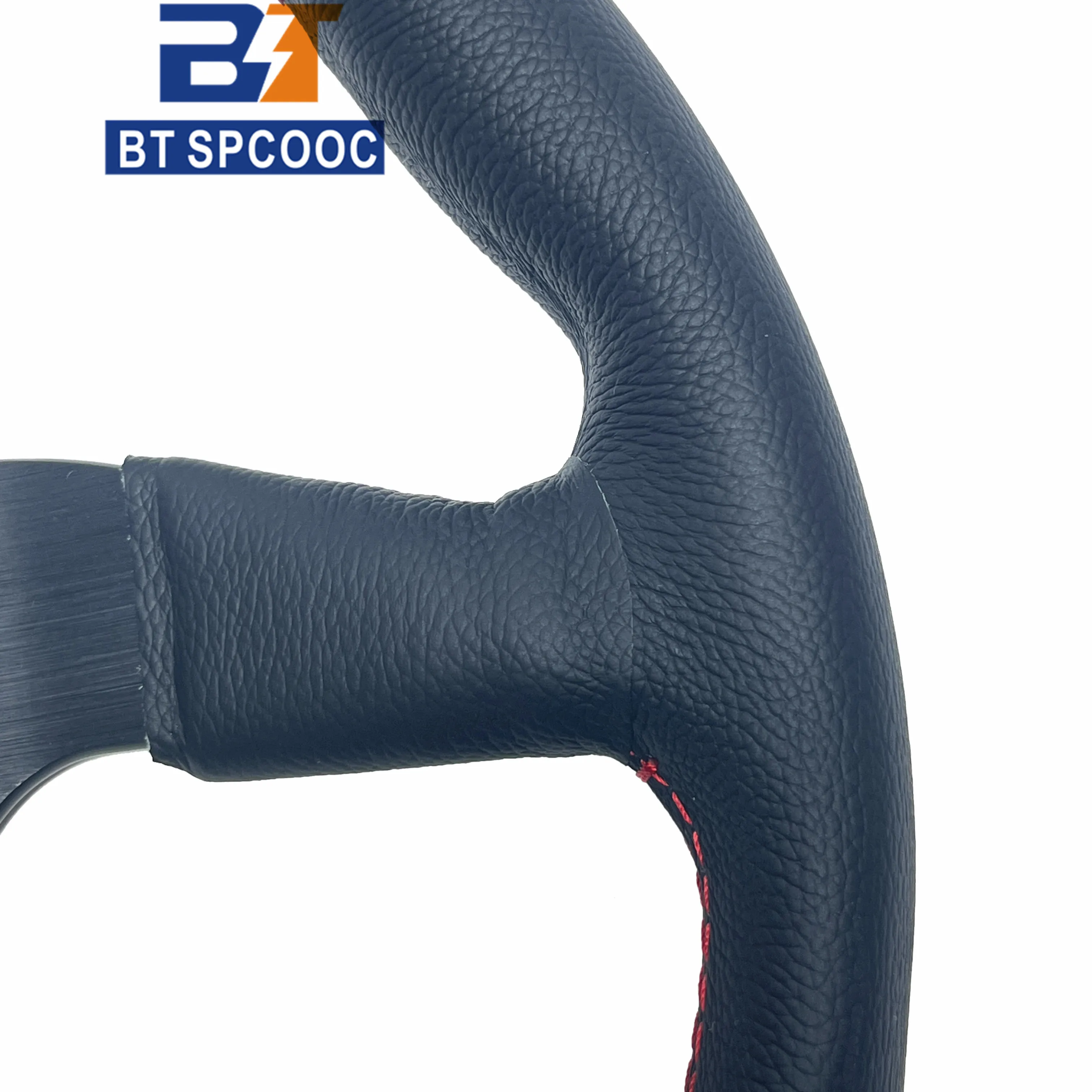 14 дюймовый гоночный руль из коровьей кожи плоская натуральная кожа с узором Личи