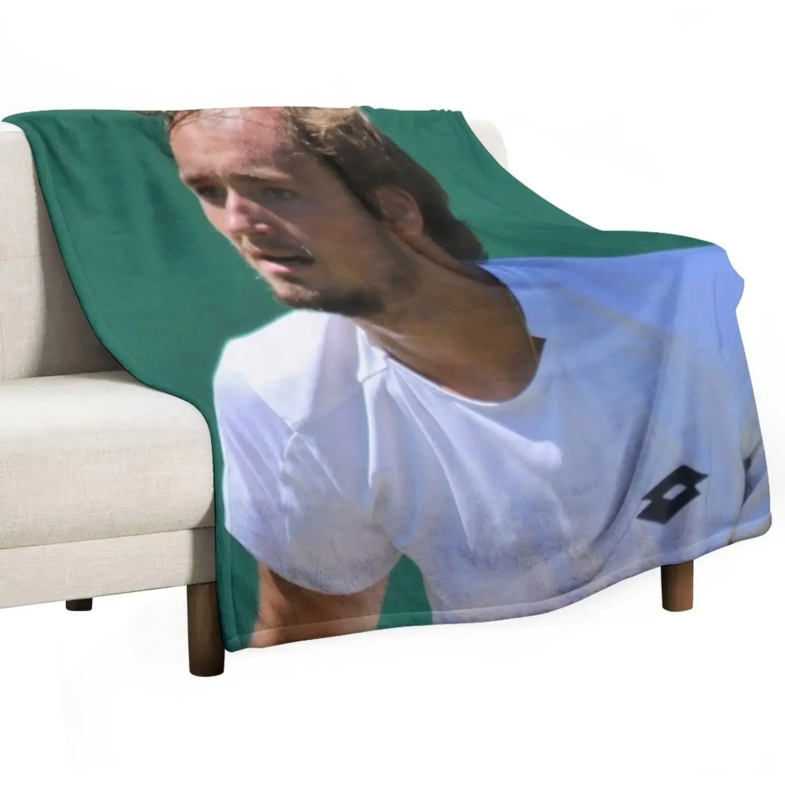 Daniil medvedev красивое туристическое фланелевое одеяло в клетку