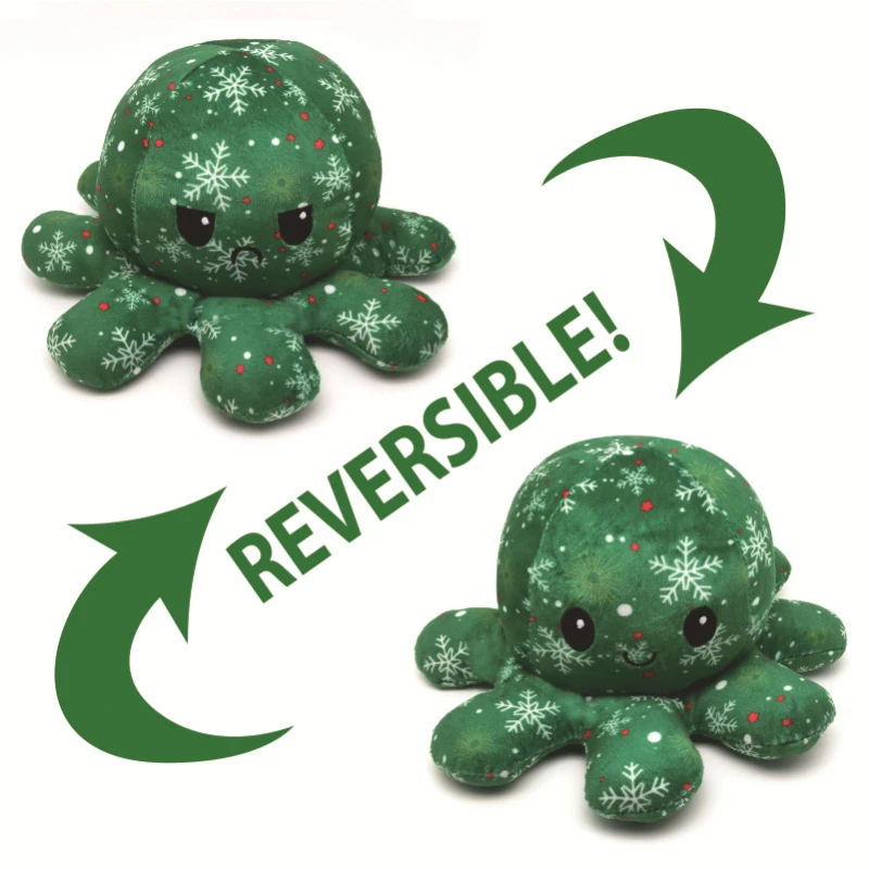 

Two-side Octopus Plush Toy Silky Pulpito Doll Pulpo Double-sided Children Christmas Octopus Classic Shifter for Christmas Gift
