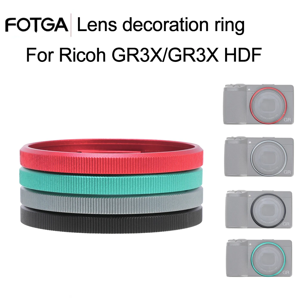 Алюминиевое кольцо для объектива FOTGA камеры Ricoh GRIIIX/GR3X HDF заменяет декоративное GN-1