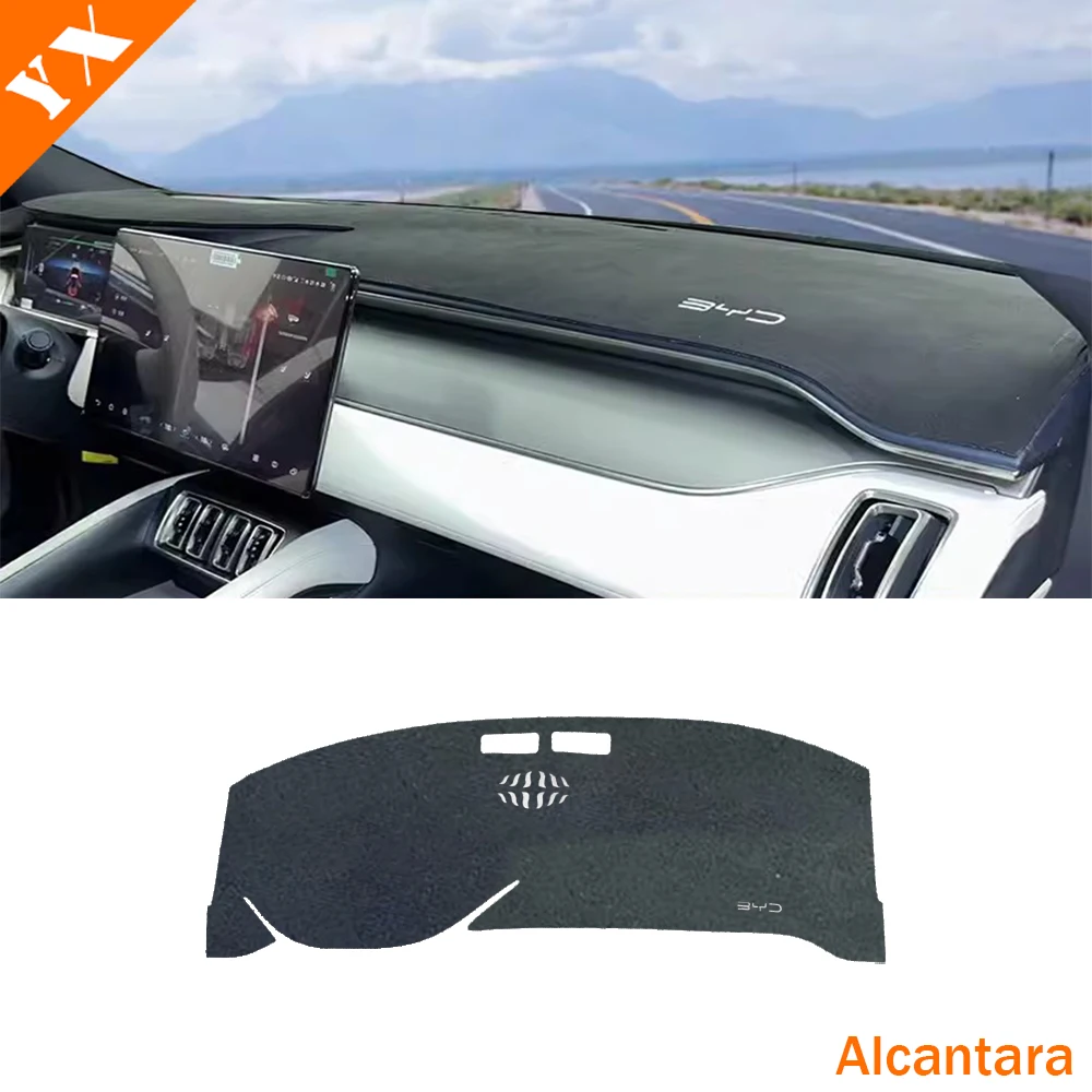 

Аксессуары для автомобильного приборной панели BYD Song L 2024-2025, кожаный/замшевый коврик для защиты от солнца