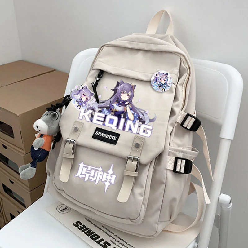 Игра Genshin Impact Venti разбавленный Klee Keqing косплей школьная сумка унисекс дорожный