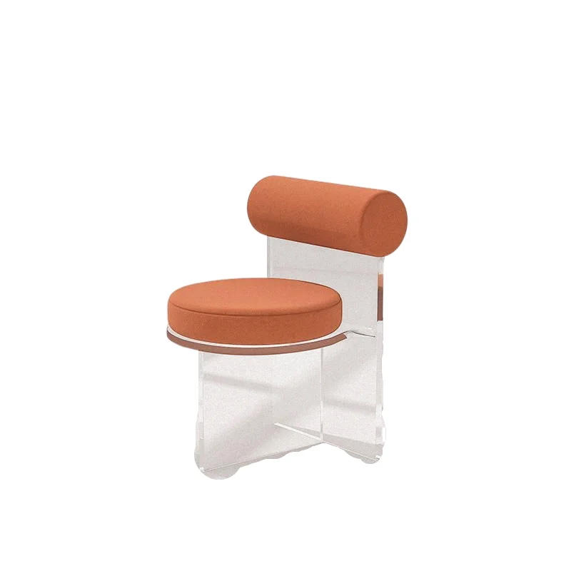 

Transparent Bar Chairs Acrylic Bar Stool Crystal High Chair Fashion Modern Simple Plastic Makeup Seat