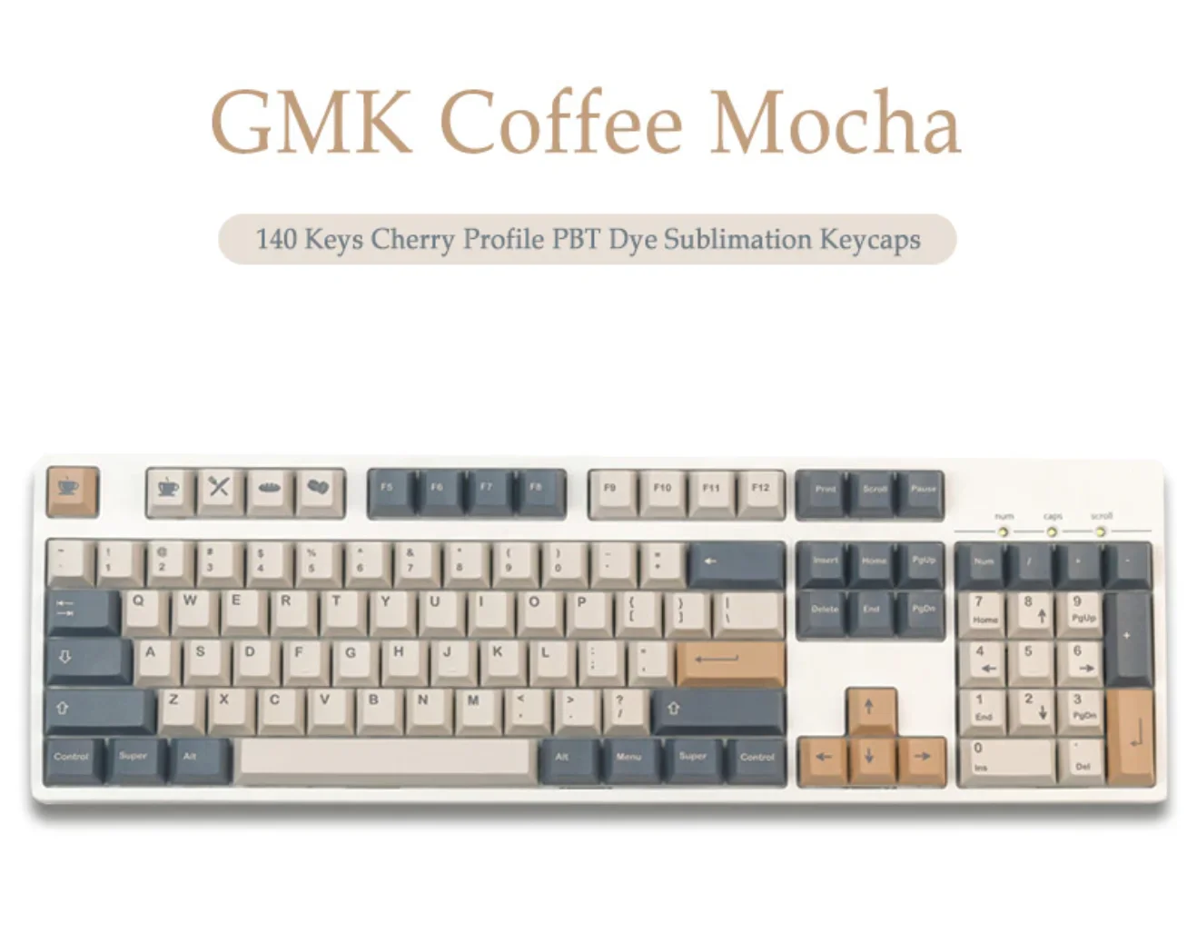 

140 клавиш GMK кофе мокко колпачки для клавиш Вишневый профиль PBT сублимационная механическая клавиатура колпачок для MX Switch ISO Enter GK61/67