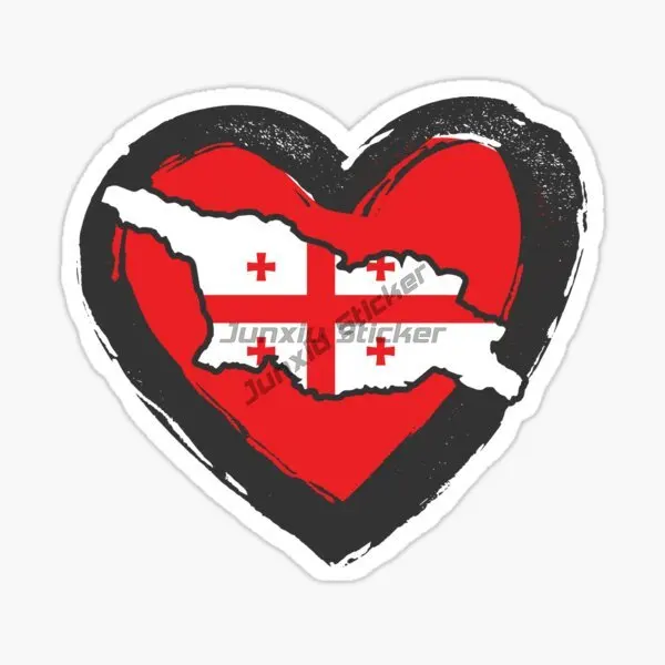 

Виниловая наклейка Love Georgia, карта Джорджии, водонепроницаемый стикер для мотокросса, гоночного автомобиля, наклейка на багажник, автомобильные аксессуары
