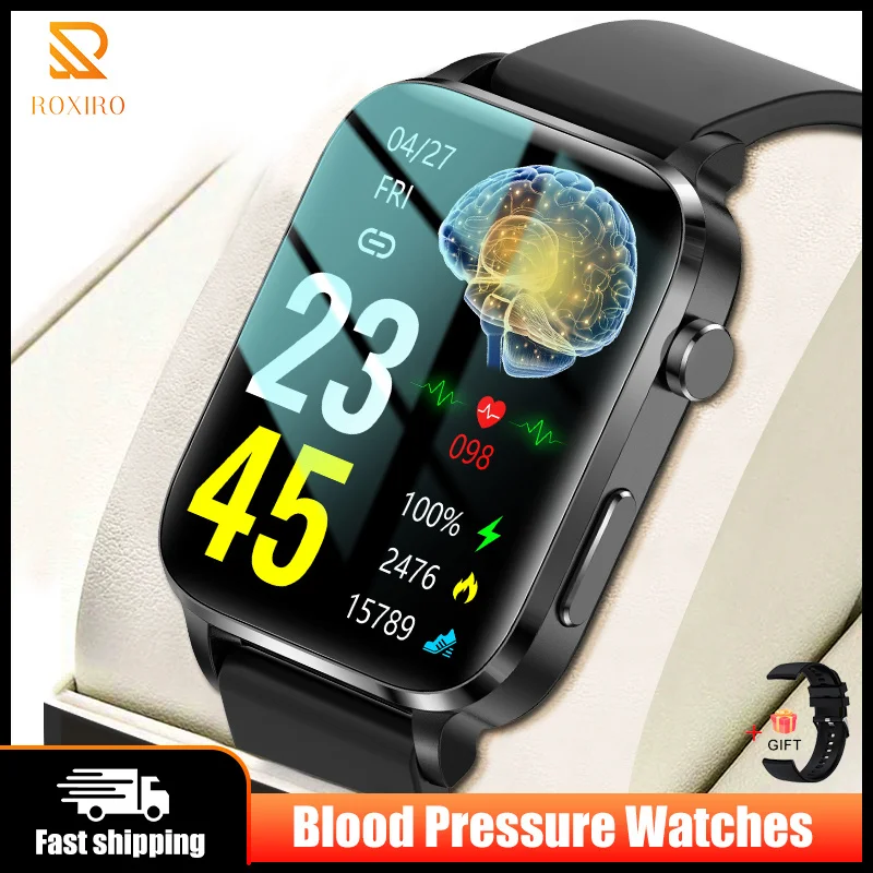 

Smart Watch Foe Men ECG+PPG Blood Pressure Heart Rate Watches Blood Oxygen Monitoring Home Sharing Realtime Data SPO2 Smartwatch