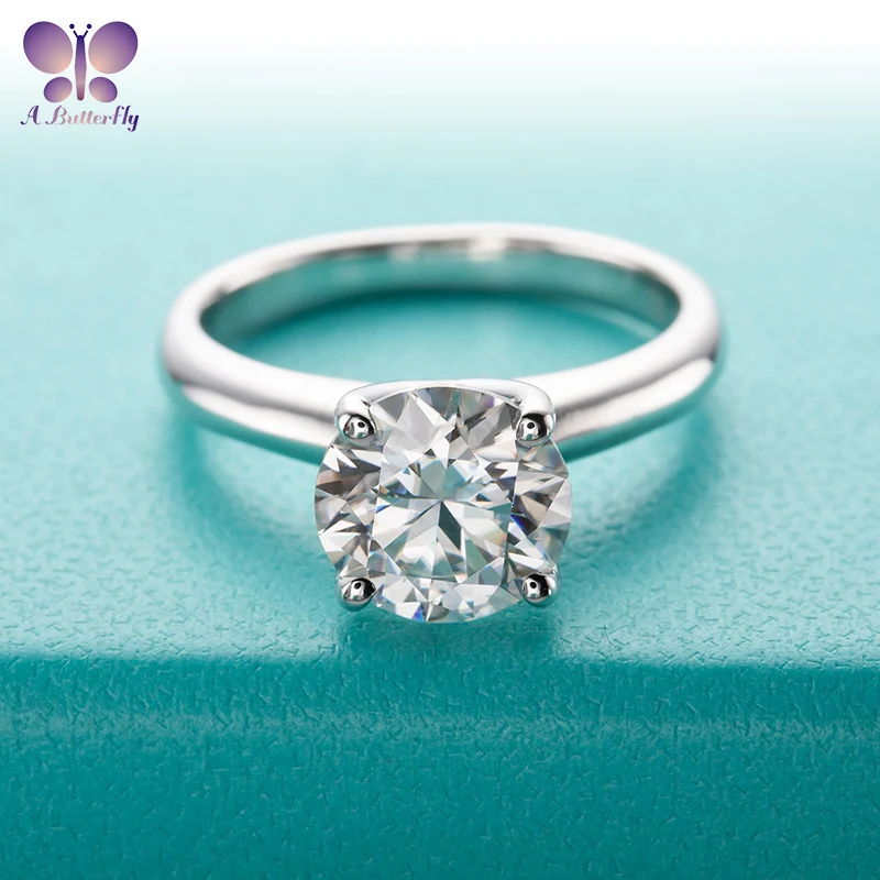 

AButterfly 3 Carat D Color Moissanite Diamond 100% 925 Sterling Silver Women's Ring Wedding Party Fine Jewelry Wholesale