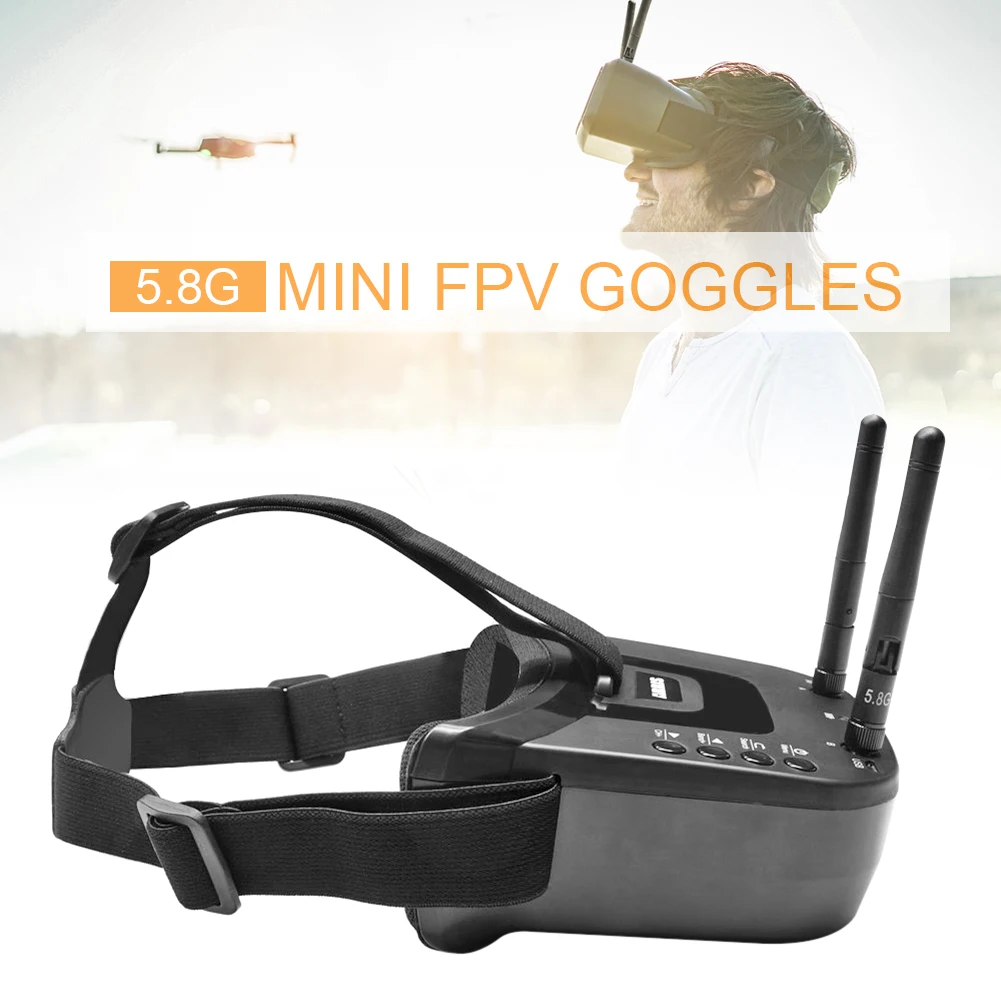 

VR009 FPV Goggles 480x320 5.8G 40CH FPV Goggles w/Dual Antennas 3.7V 1200mAh Li-ion Battery Camera Drones & Accessories