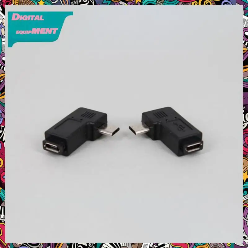 

Not Easy To Damage 90 Degree Left And Right Angle Plug Micro To Usb Usb Adapter Durable Extension Head Black Easy Conversion