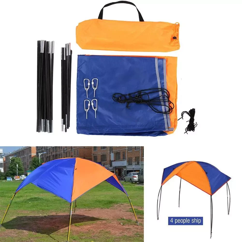 

Inflatable Boat Fishing Sun Shade Rain Canopy Kayak Kit Sail boat Awning Top Cover Folding Sunshade Boat Tent Kayak for 4 people