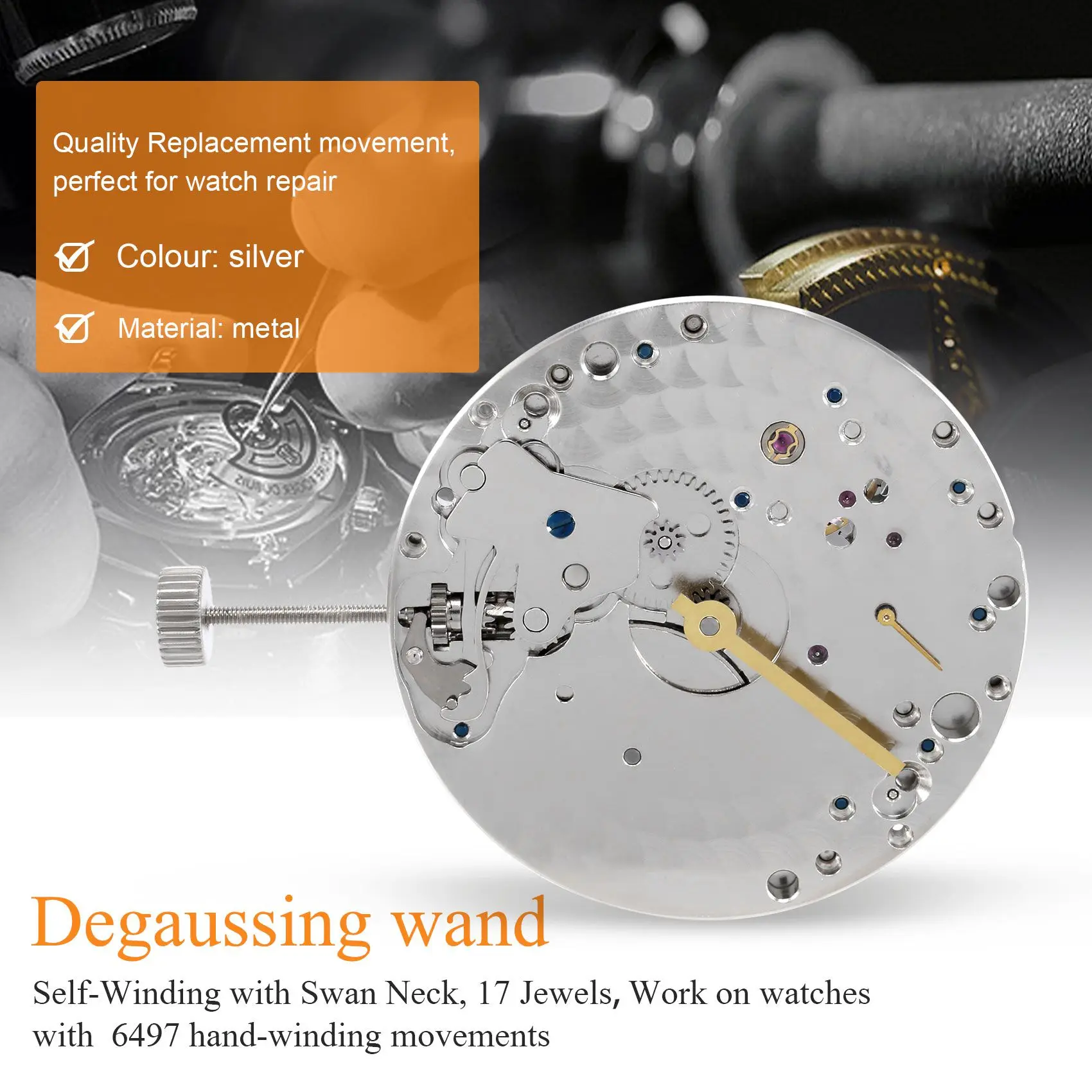 Механический ручной заводной механизм 6497 St36 часов P29 44 мм корпус из нержавеющей