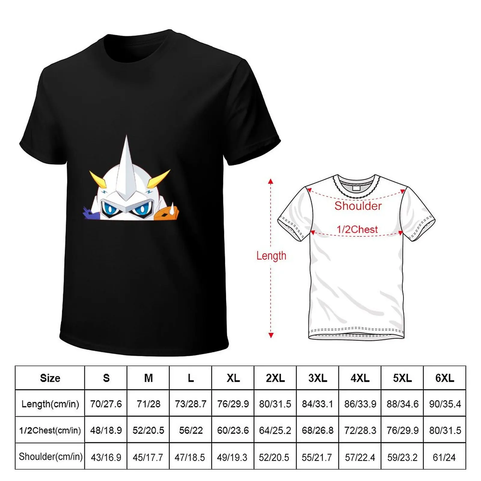 Фото Футболка Chibi Peeking Omnimon, базовая однотонная футболка на все сезоны №2
