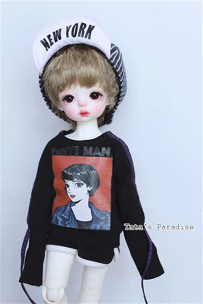 1/61/4 BJD.MSD.MDD.YOSD Doll top Printed webbing hoodie