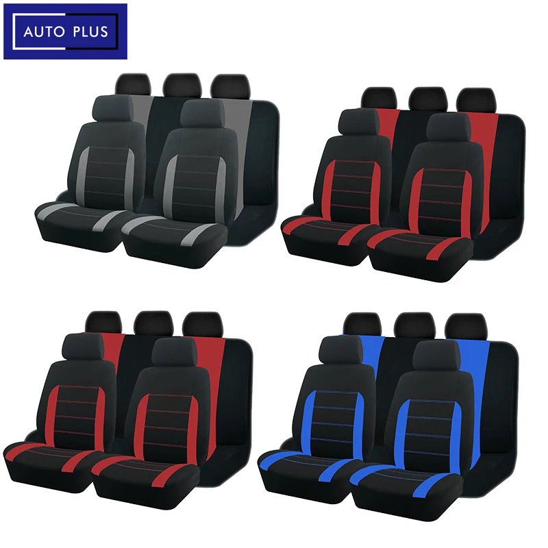

Polyester Universal Car Seat Covers Stitching Fabric Seat Covers for Cars Full Set Fit Most Car Suv Truck Van Airbag Compatible