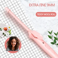 9mm curling iron fast heating curling bar professional hair curler ceramic hair curler teddy wool roll long lasting curly hair