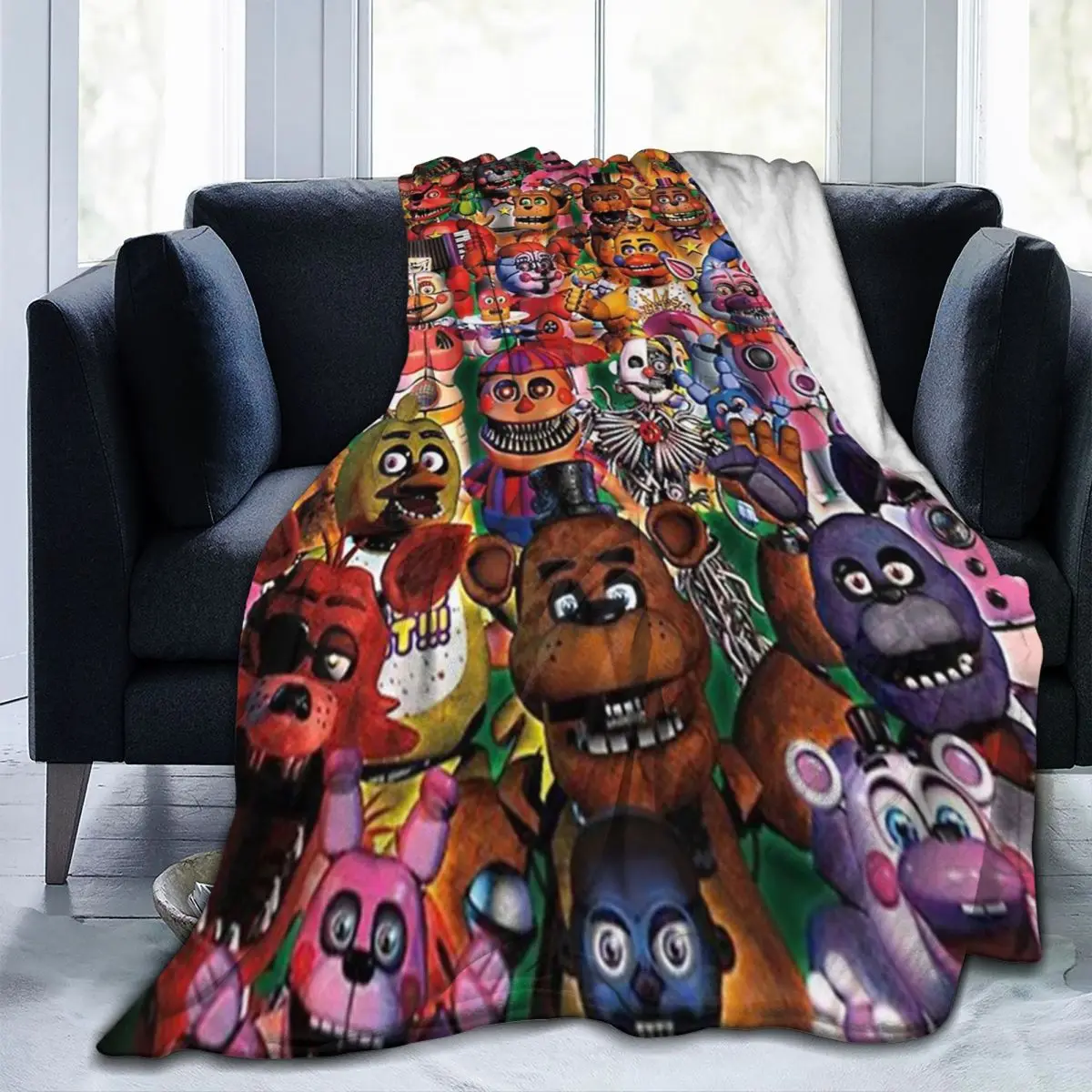 

Одеяло из фильма «Крик», покрывало FNAF для защиты от поломки, флисовое всесезонное покрывало для дивана, покрывало для путешествий