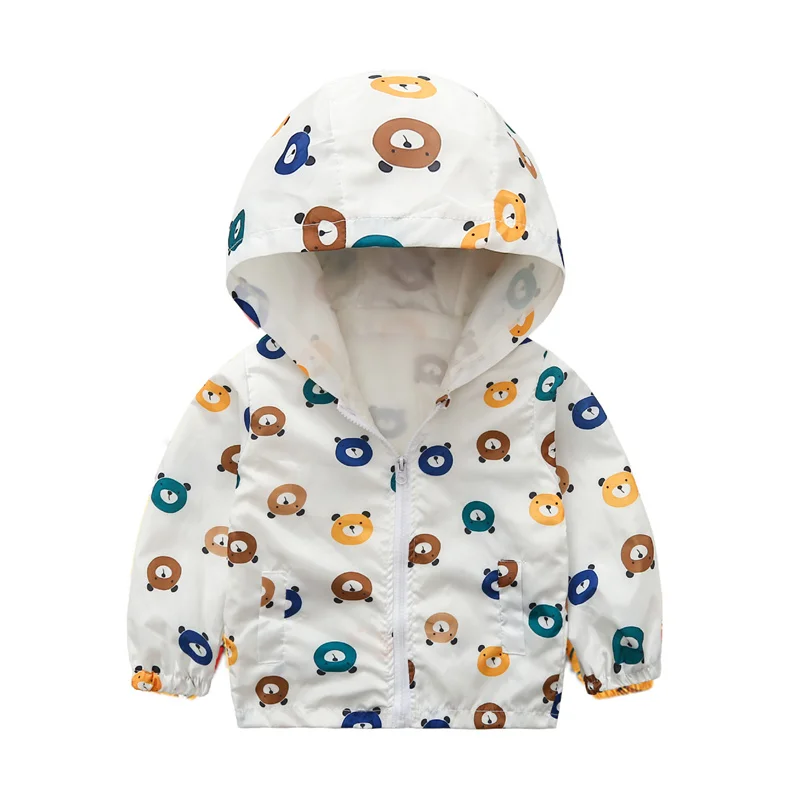 Kids Zipper Trench Coat Baby Boys Girls Windbreaker Outerwear  Children Sport Coat Toddler Hooded Clothing Spring Autumn Jackets