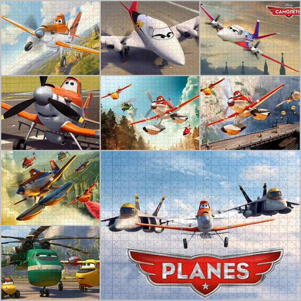 

Пазлы диснеевские «Самолеты» из 300/500 частей, Мультяшные фильмы, бумажные головоломки, игрушки для семьи, развивающие подарки для детей