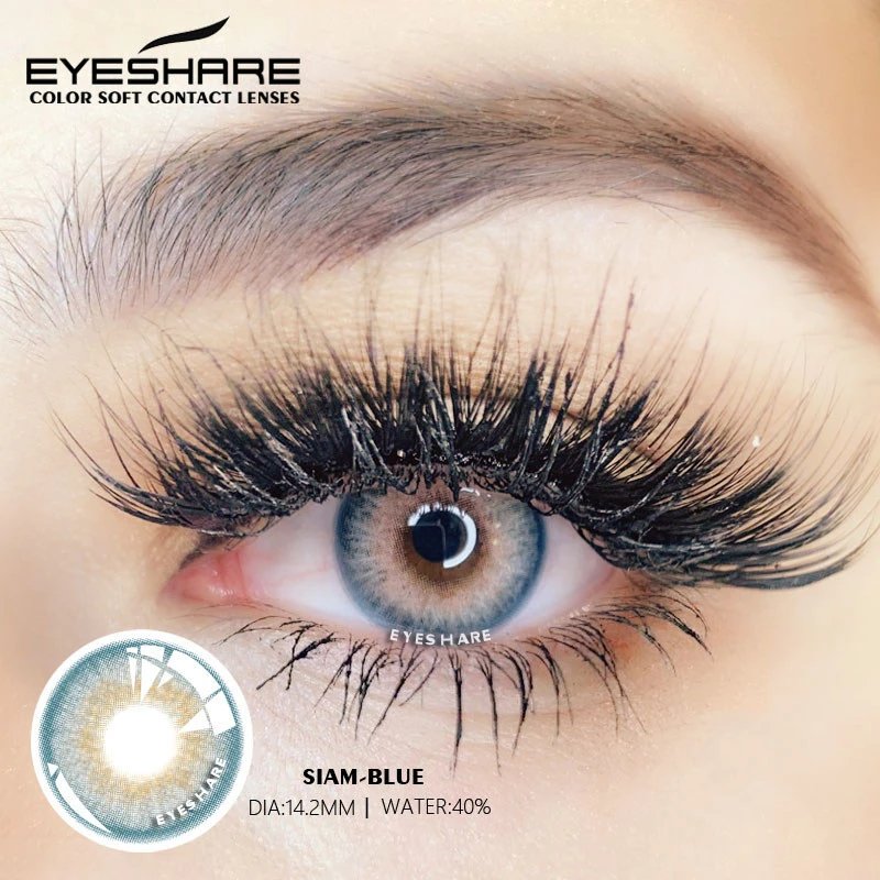 eyeshare 2pcs color contact lenses siam contact color lens eyes lenses for eyes natural color lenses with contact case free global shipping